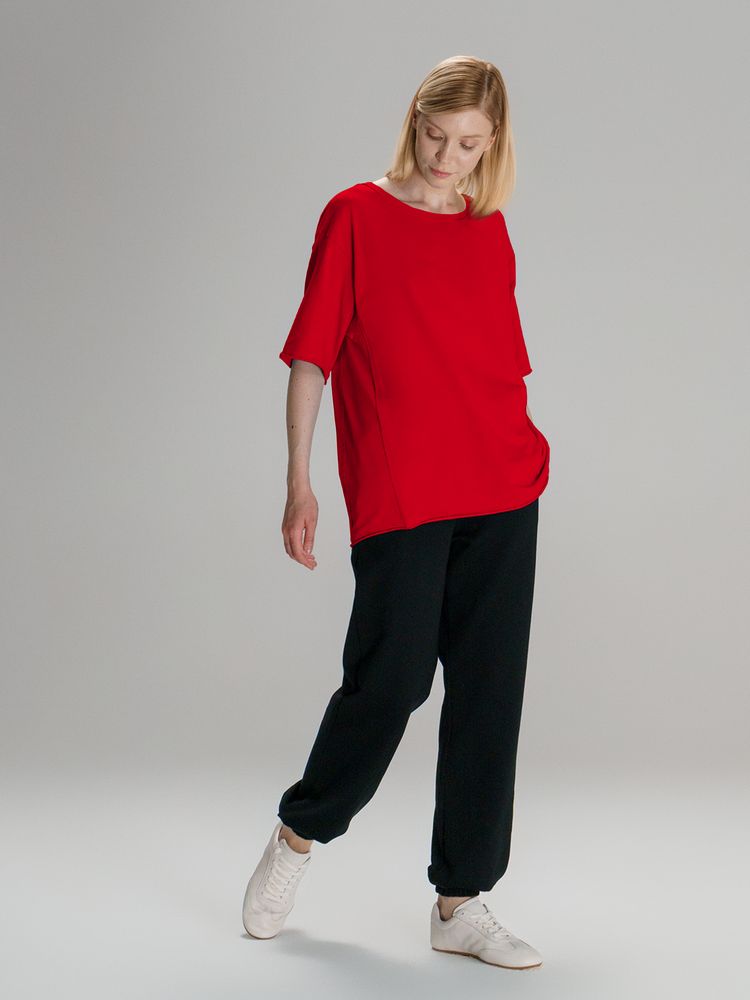 Футболка оверсайз унисекс Vozduh, красная, размер XL/XXL