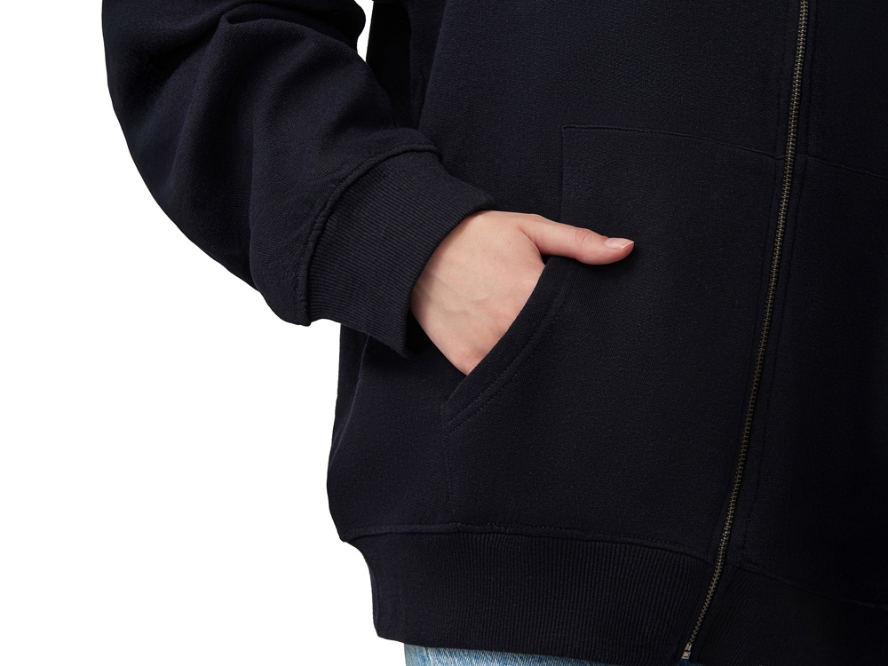 Толстовка оверсайз с капюшоном на молнии Monaco, темно-синий