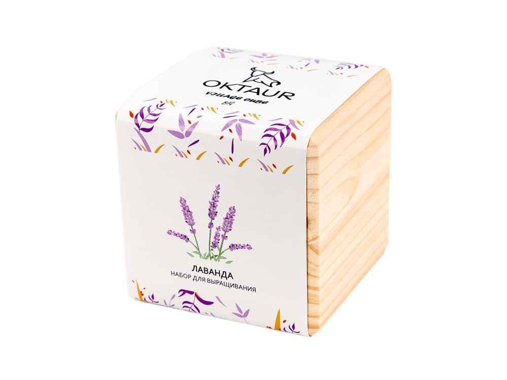 Набор для выращивания Big village cube Лаванда с логотипом OKTAUR | Print Logo