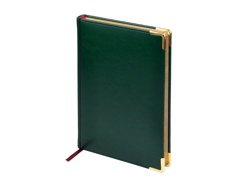 Ежедневник недатированный А5 Sidney Nebraska с золотым срезом и уголками с логотипом Bruno Visconti | Print Logo