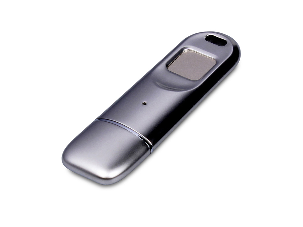 USB 3.0-флешка на 128 Гб со сканером отпечатков пальцев в подарочной упаковке с логотипом  | Print Logo