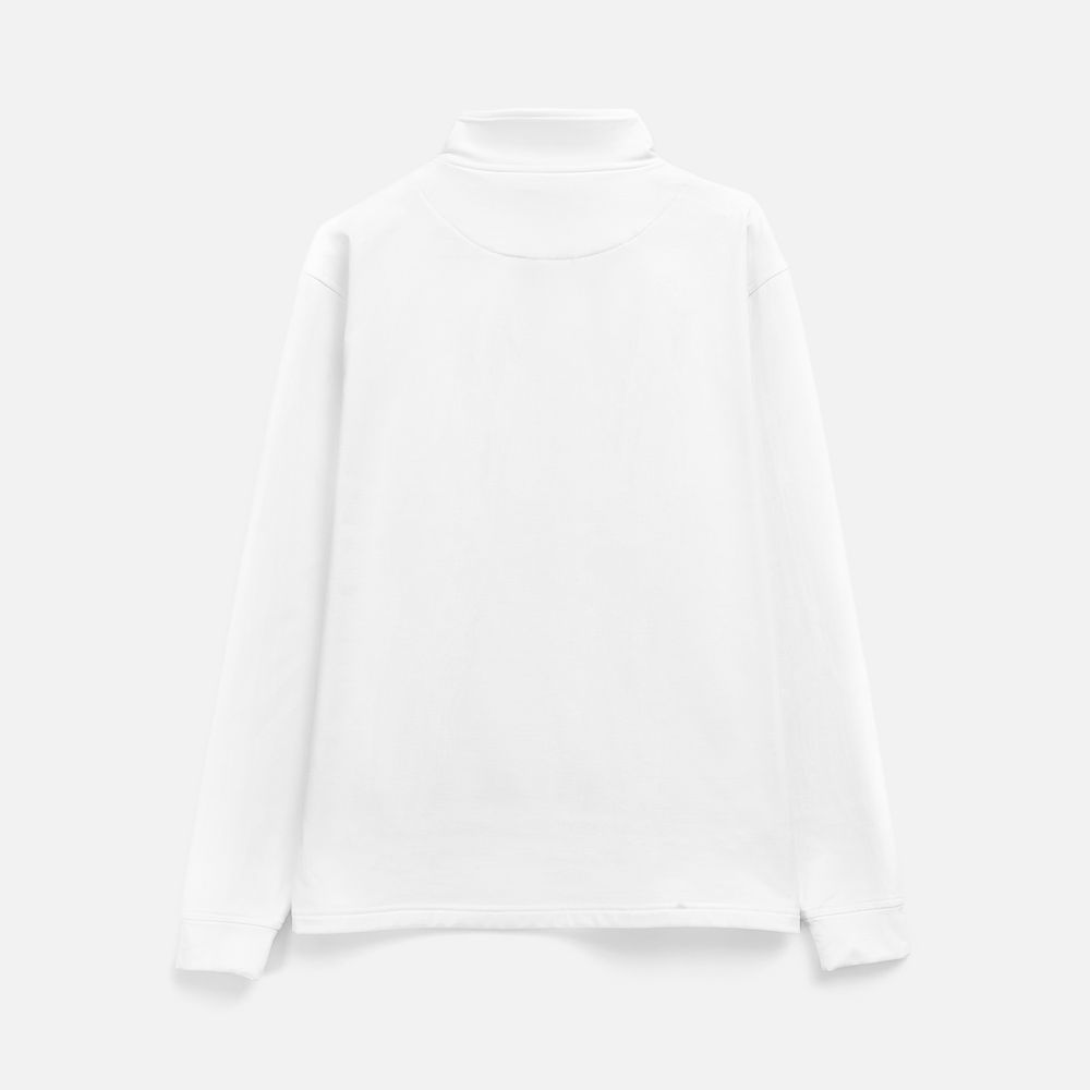 Свитшот на молнии из бифлекса Morfiss, белый, размер XL/XXL