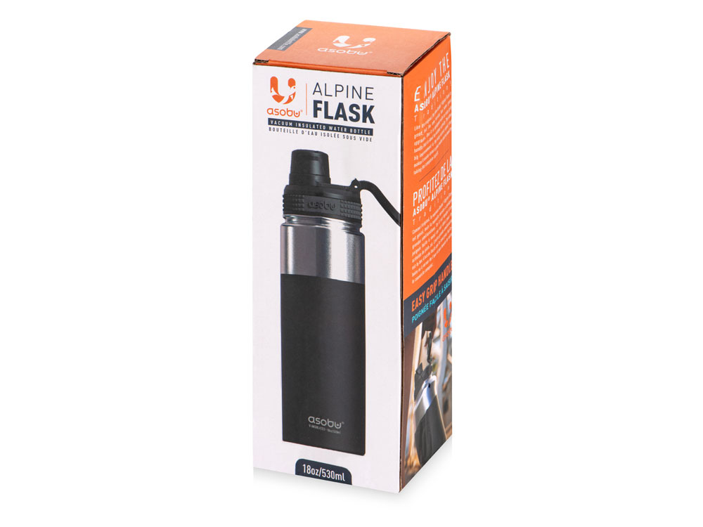 Вакуумная термобутылка ALPINE FLASK, 530 мл, черный