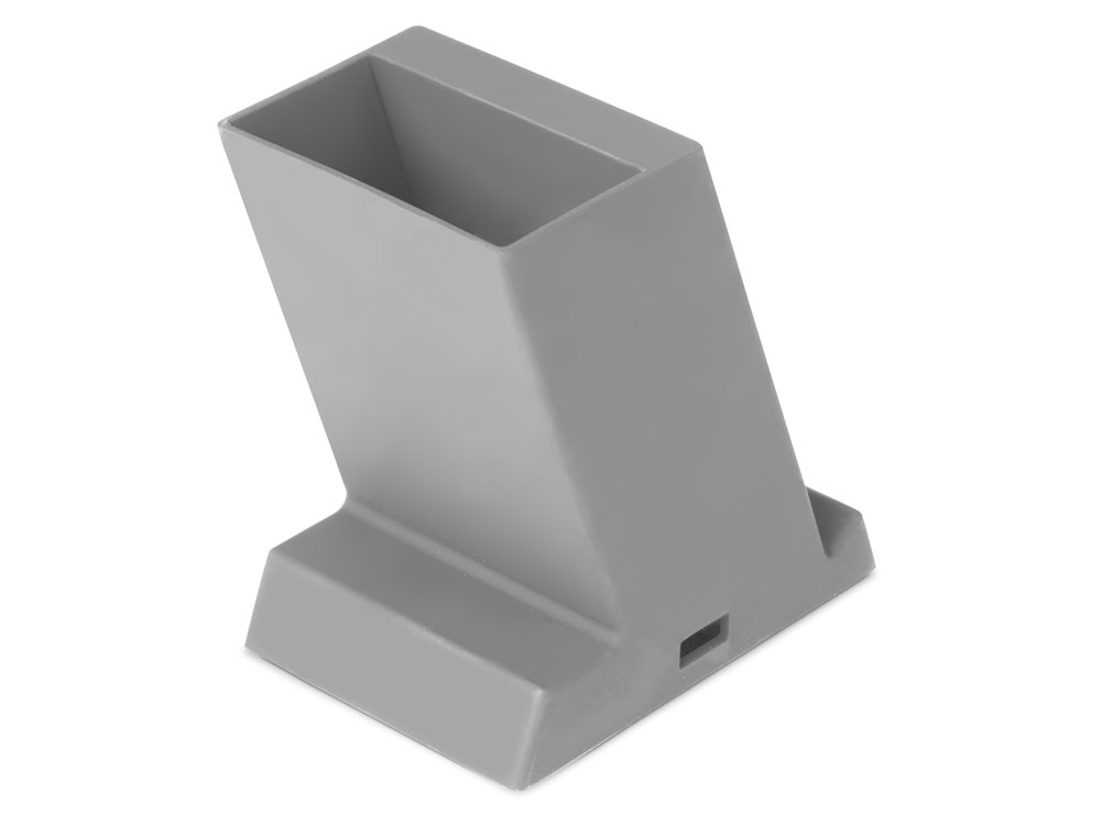 Беспроводная зарядка-подставка с подсветкой Glow box, серый (Р)