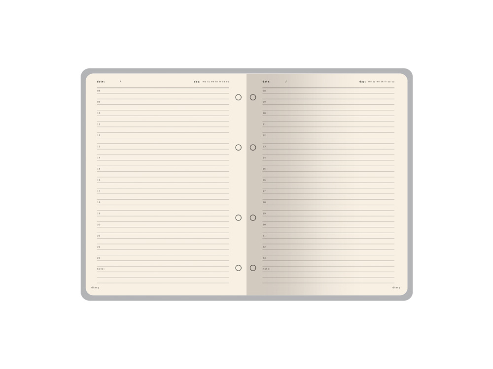 Ежедневник недатированный B5 Toscana, серый