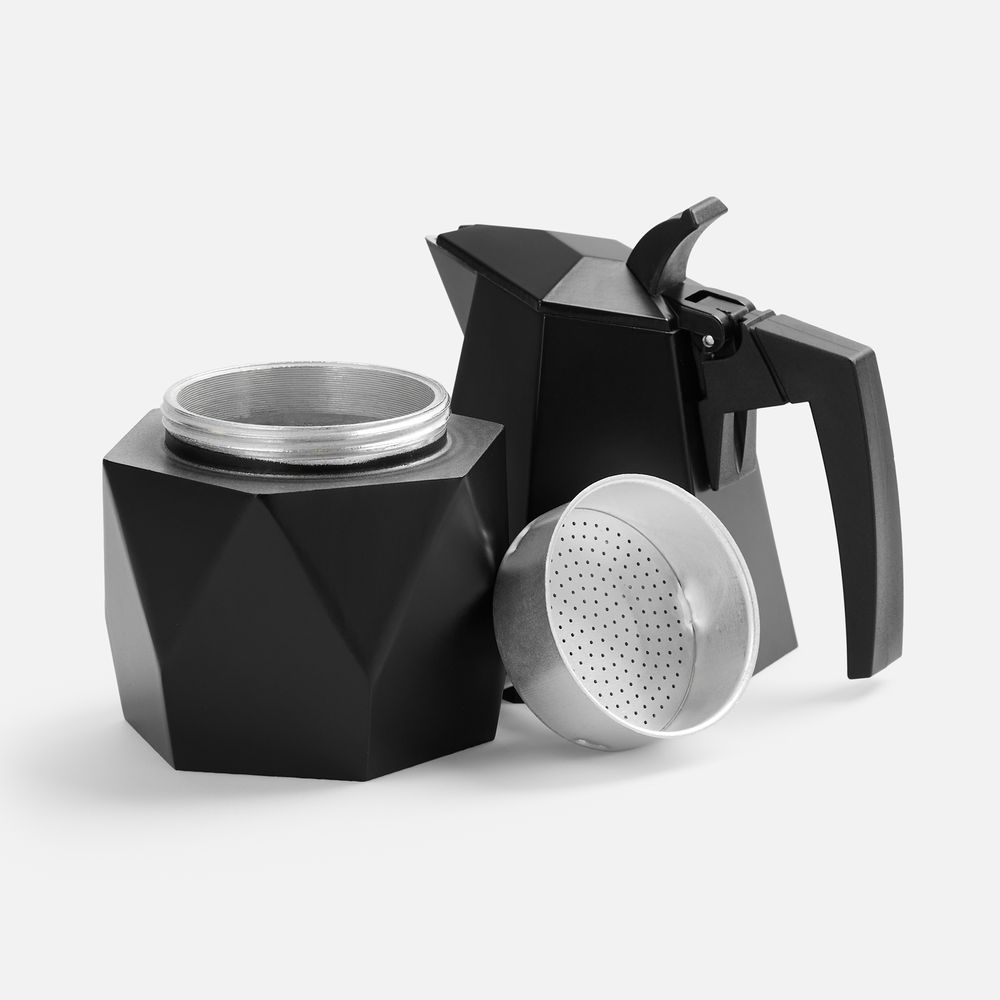 Гейзерная кофеварка Rombini — пример нанесения логотипа () | Print Logo