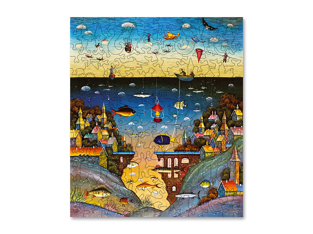 Деревянный пазл На суше и на море, 175 деталей