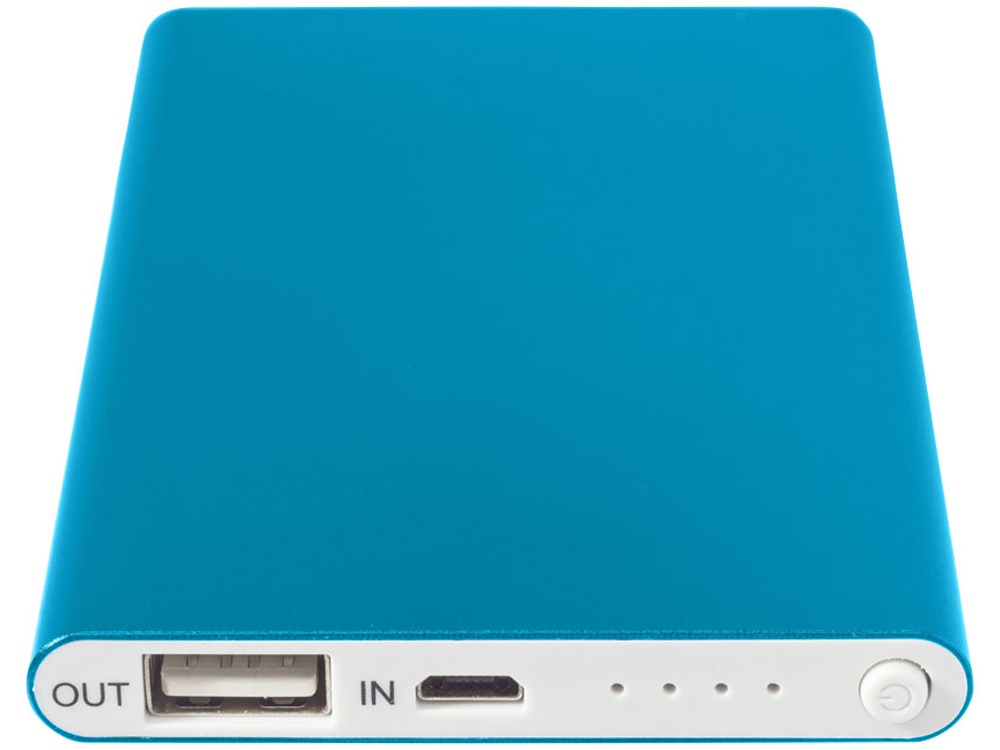 Алюминиевый повербанк Pep емкостью 4000 мА/ч, синий