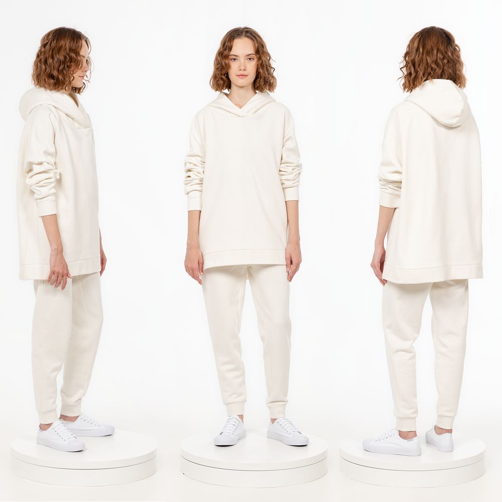 Худи унисекс H1, молочно-белое, размер M/L