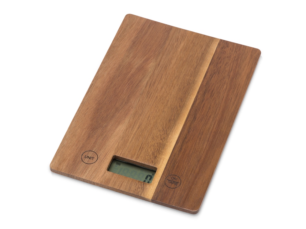 Кухонные весы из акации Home Chef с логотипом Eat&Bite | Print Logo