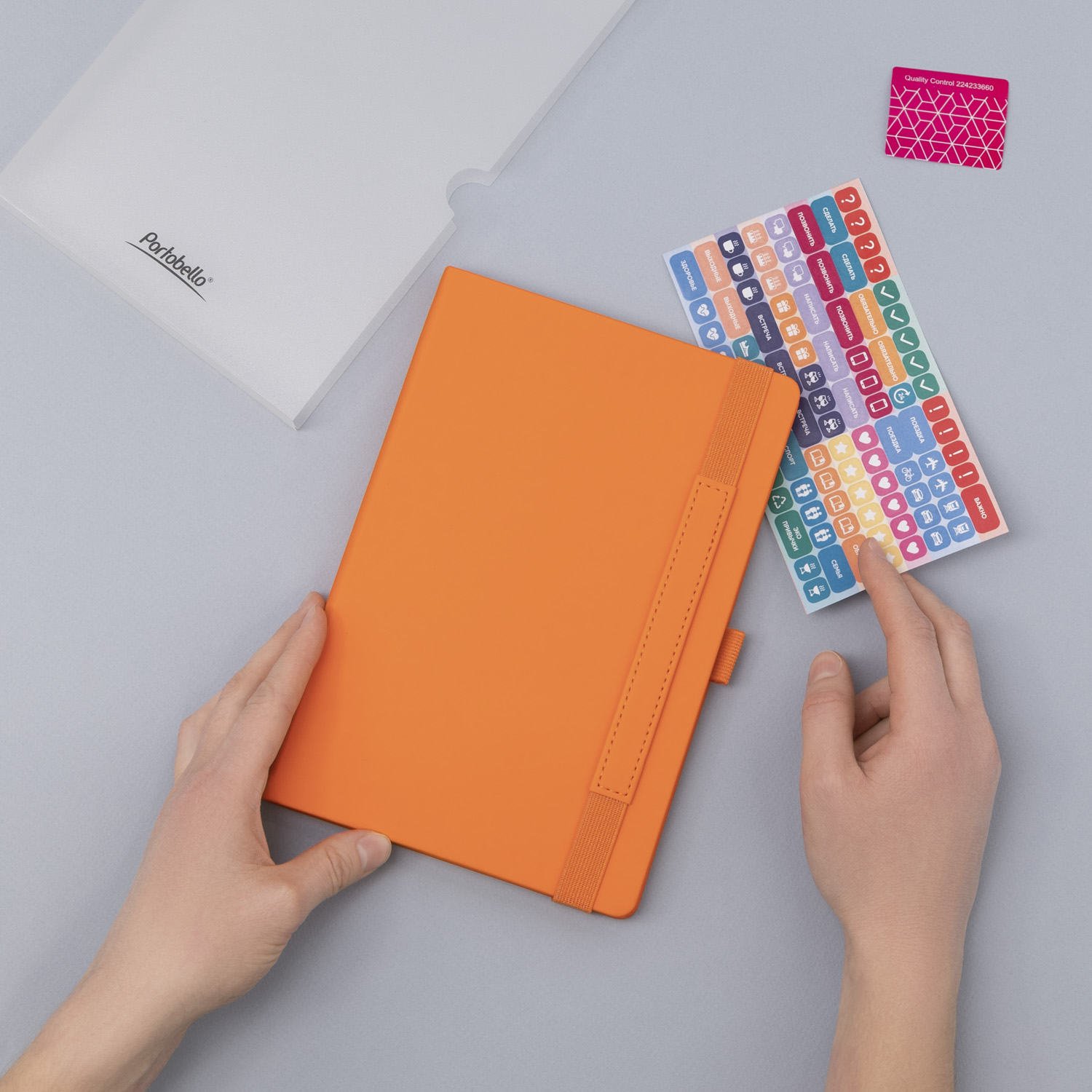 Ежедневник Альфа (Alpha) недатированный, оранжевый/оранжевый