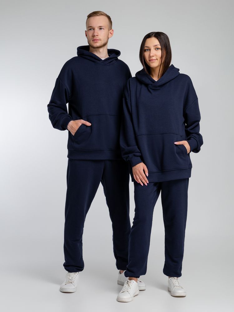 Худи оверсайз Kulonga Comfort, темно-синее, размер XS/S