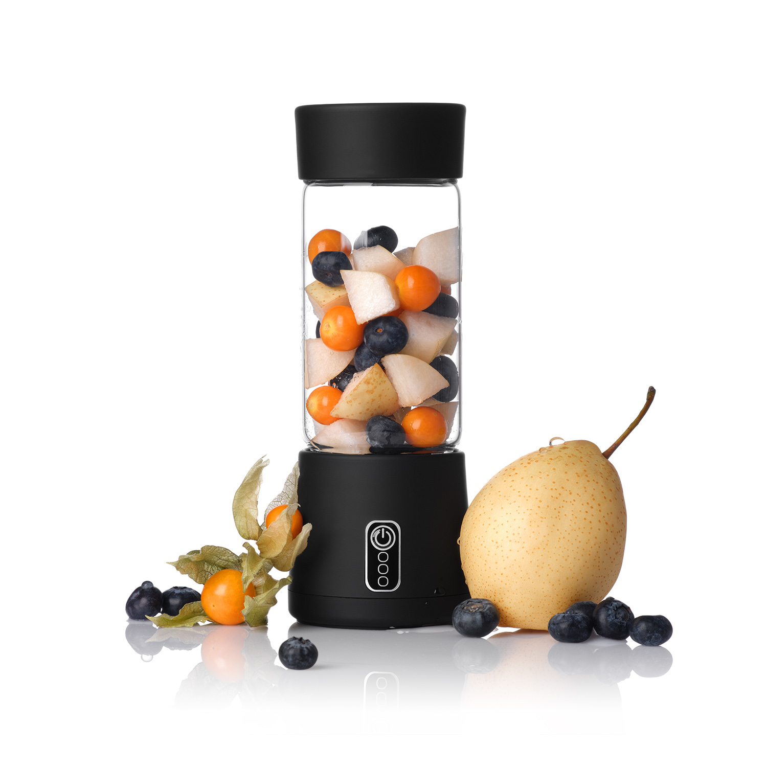 Блендер портативный Феличе (Felice), черный — пример нанесения логотипа (Portobello Электроника Кухня) | Print Logo