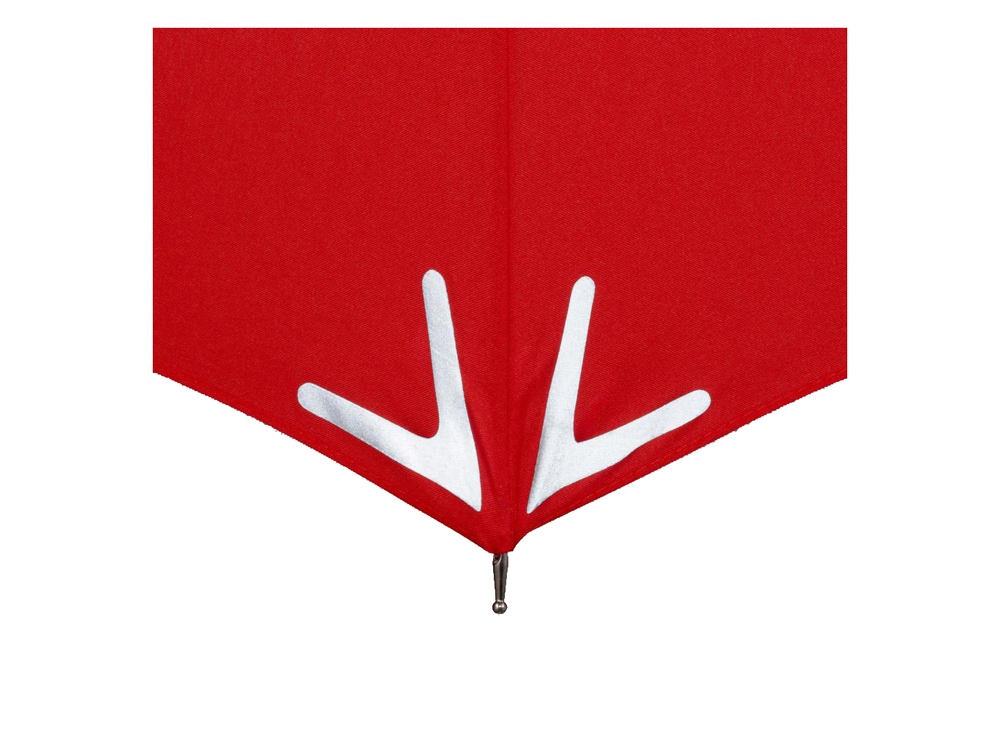 Зонт-трость 7571 Safebrella с фонариком и светоотражающими элементами, полуавтомат, черный