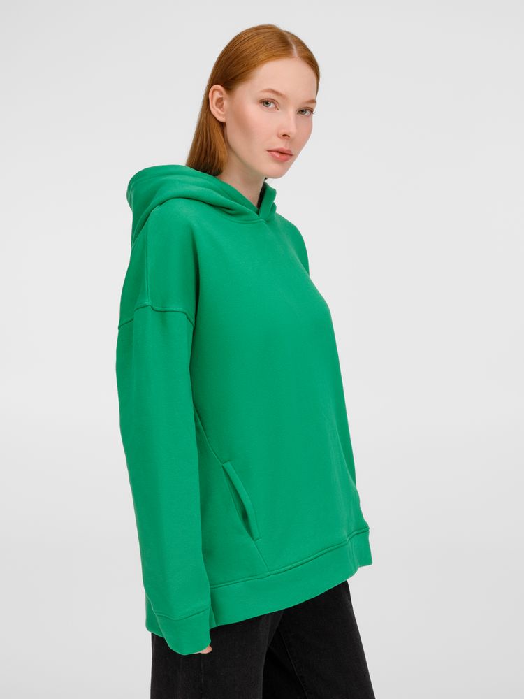 Худи оверсайз унисекс Tolla, зеленое, размер XL/2XL