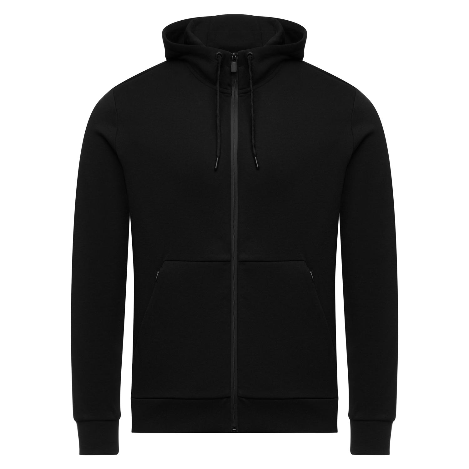 Толстовка на молнии с капюшоном MATEO черная