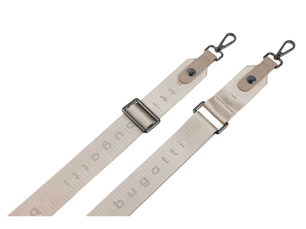 Сумка наплечная женская BUGATTI АЛМАТА | ALMATA, с кошельком, песочная, полиуретан, 27х6х18,5 см