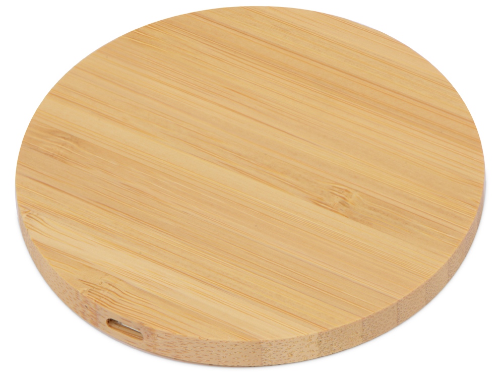 Беспроводное зарядное устройство из бамбука Cap с логотипом  | Print Logo