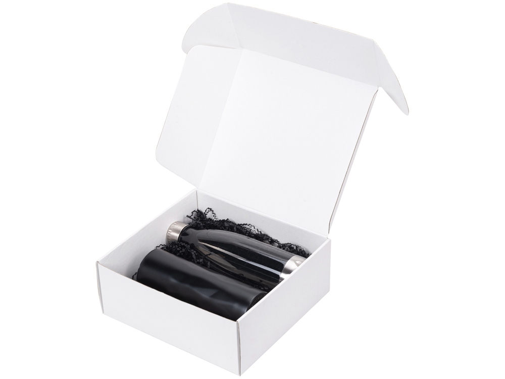 Подарочный набор из термокружки и бутылки Water cross, черный