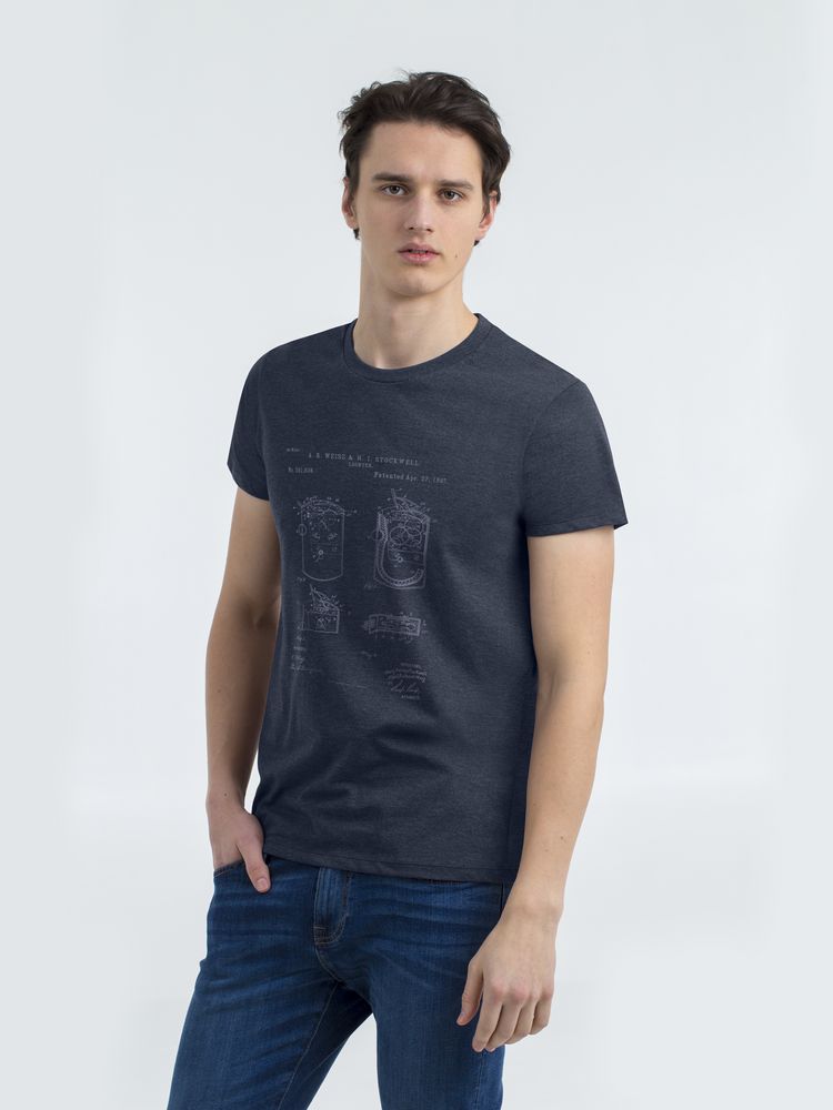 Футболка приталенная Old Patents. Lighter с логотипом CoolColor | Print Logo