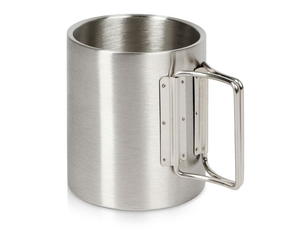 Стальная кружка со складными ручками Kamchatka с логотипом  | Print Logo