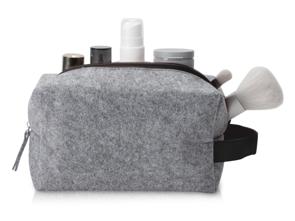 Косметичка из РПЕТ фетра с ручкой Felt с логотипом  | Print Logo