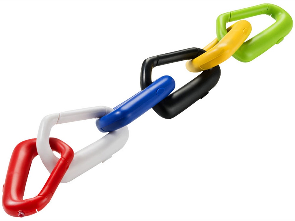 Брелок Proxima с карабином и фонариком, черный