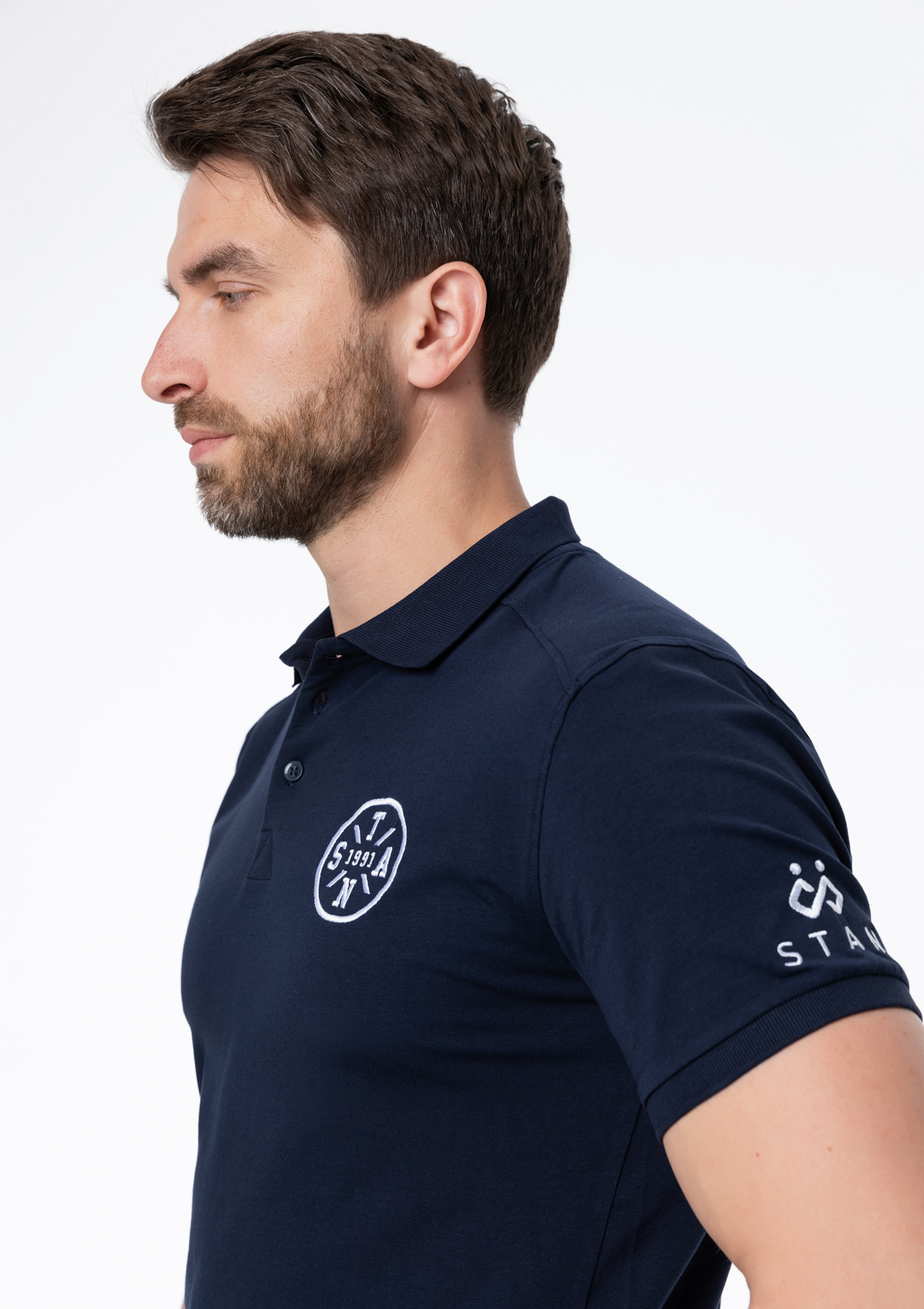 Рубашка поло унисекс STAN хлопок/эластан 200, 05, Тёмно-синий,  (46)  (52/XL)