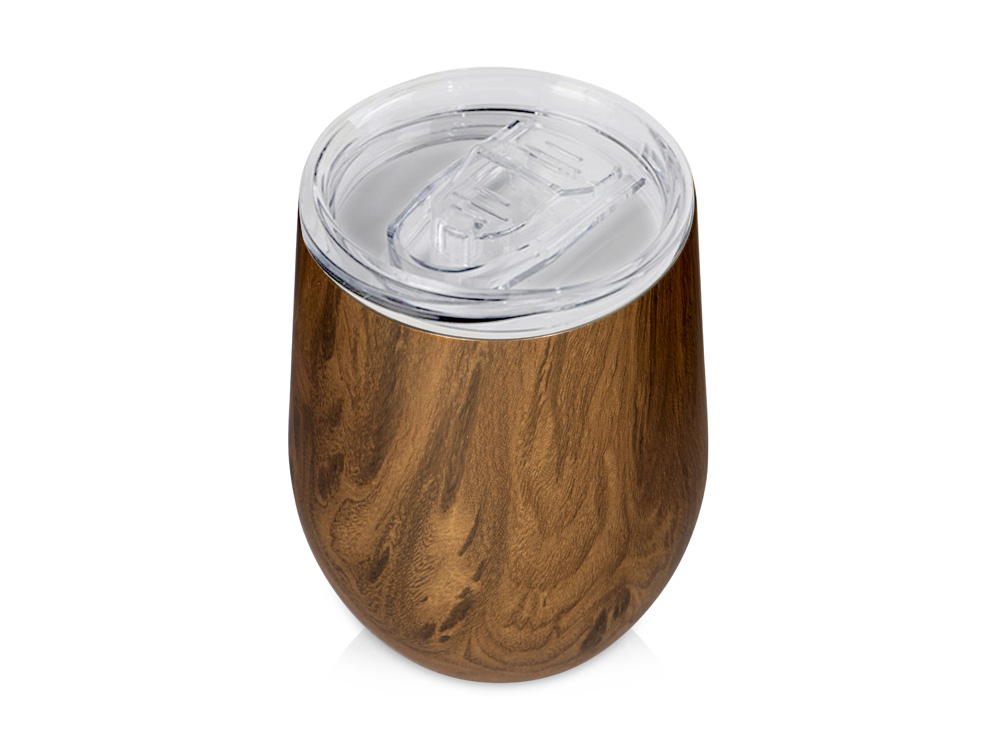 Вакуумная термокружка Britewood S1, непротекаемая крышка, крафтовый тубус с логотипом Waterline | Print Logo