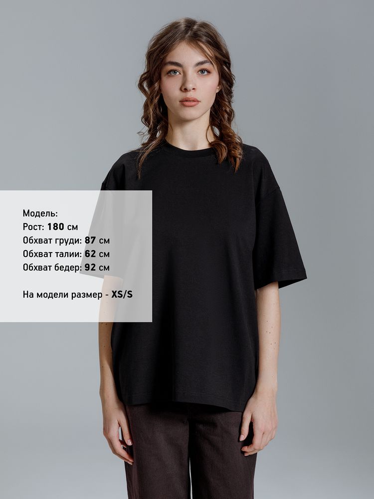 Футболка оверсайз Kangas, черная, M/L