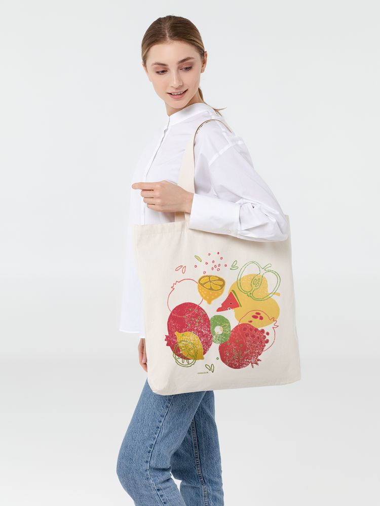 Холщовая сумка «Фрукты» — пример нанесения логотипа (CoolColor) | Print Logo