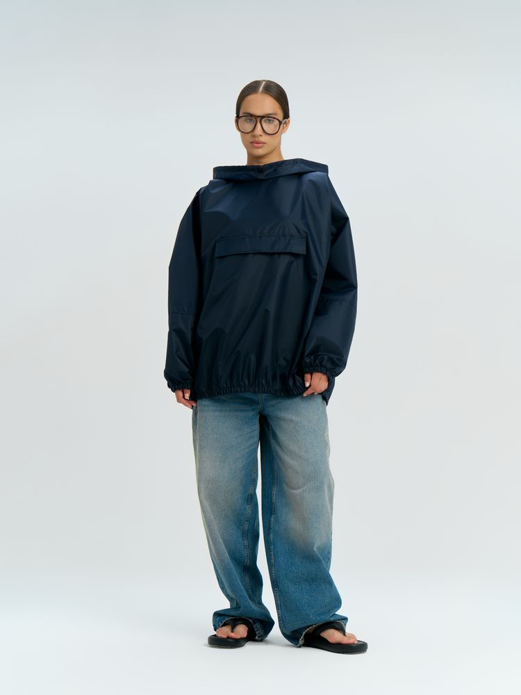 Дождевик-анорак Alatau, укороченный, синий