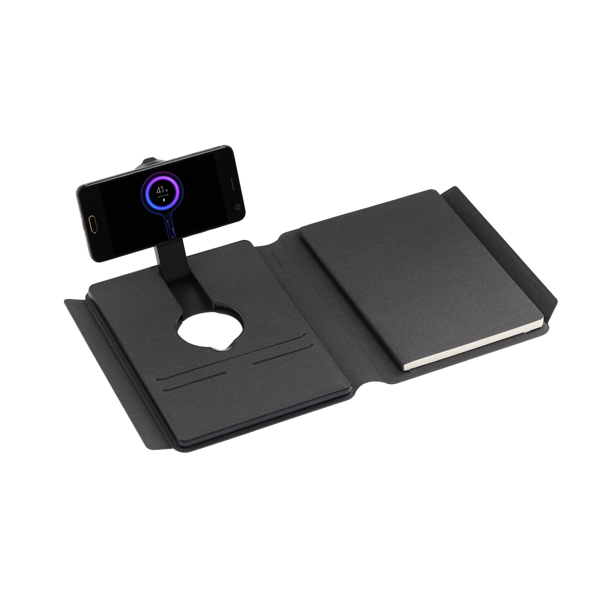 Папка А5 с беспроводным (10W) зарядным устройством 5000 mAh, с MagSafe и блокнотом фото на сайте Print Logo.