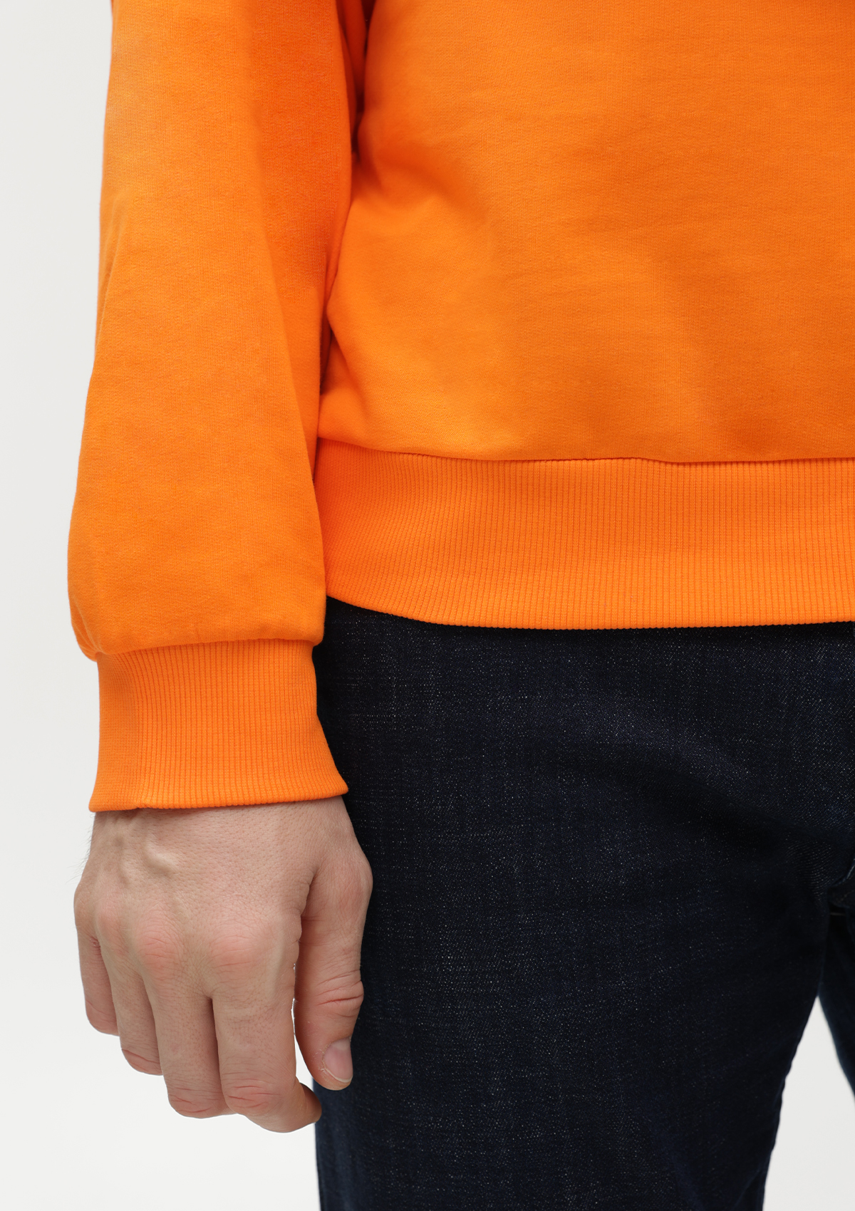 Свитшот унисекс STAN футер без начёса, 260, 63, Оранжевый,  (28/1)  (48/M)