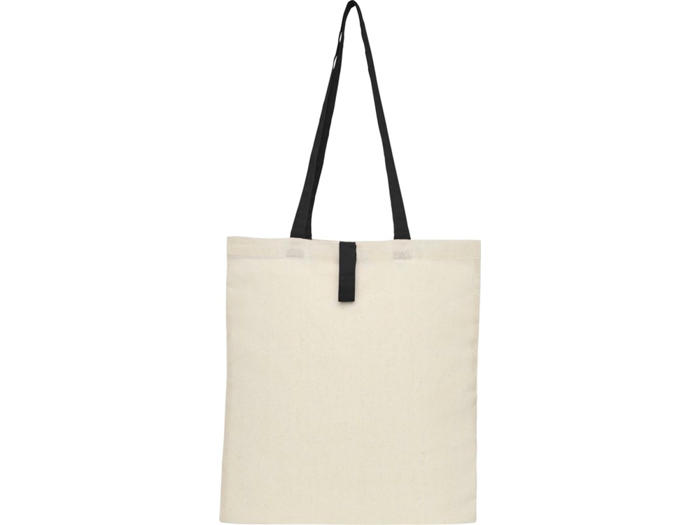 Складная эко-сумка Nevada из хлопка плотностью 100 г/м2, черный