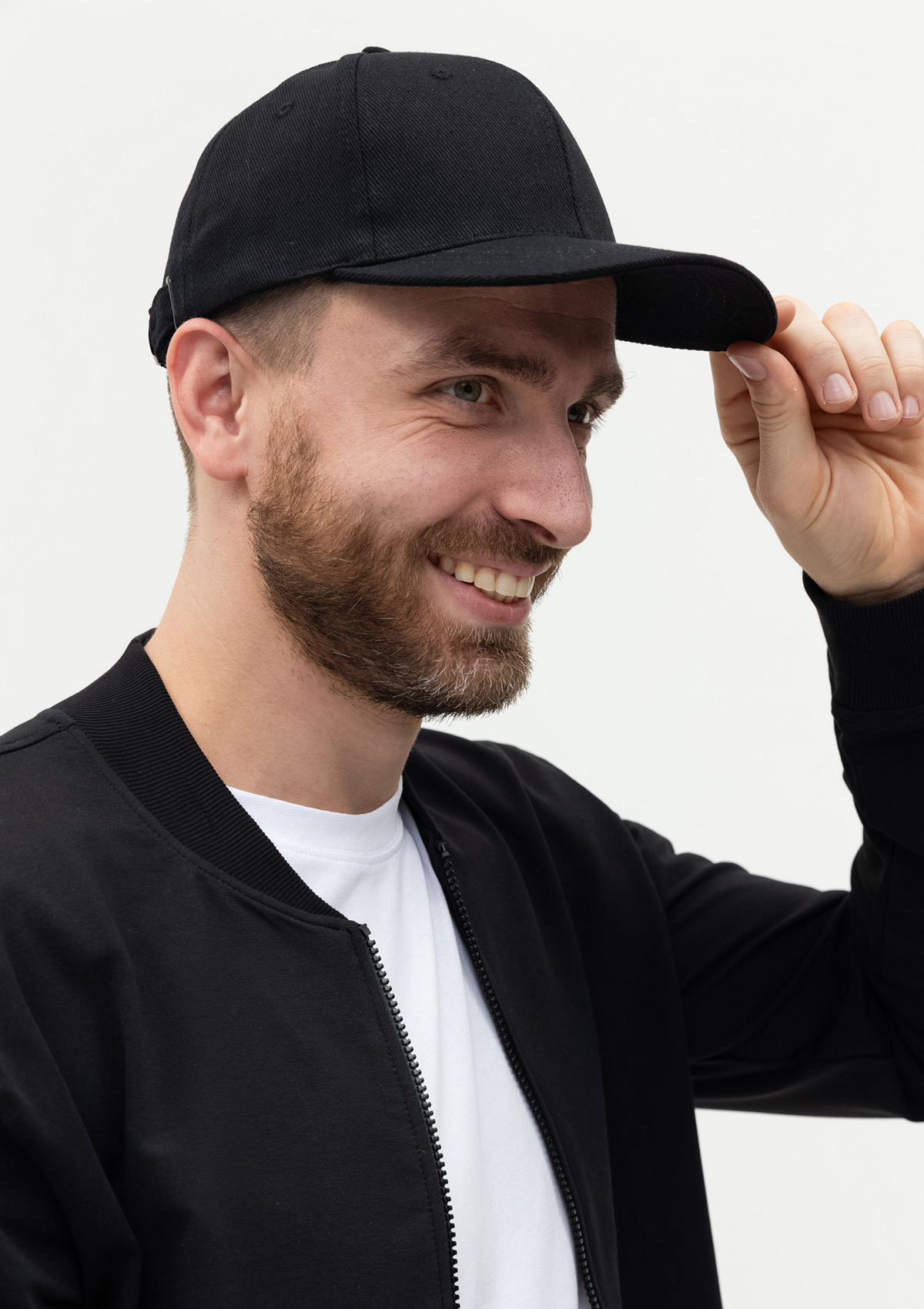 Бейсболка STAN 6 клиньев хлопок 330, 06, Чёрный,  (20)  (56-58)