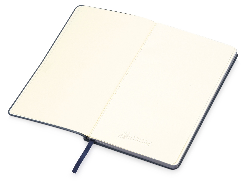 Блокнот Notepeno А5 с тонированными линованными страницами, темно-синий