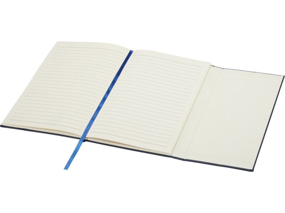 Блокнот Alejandra формата А5 с твердой обложкой из переработанной кожи - Синий