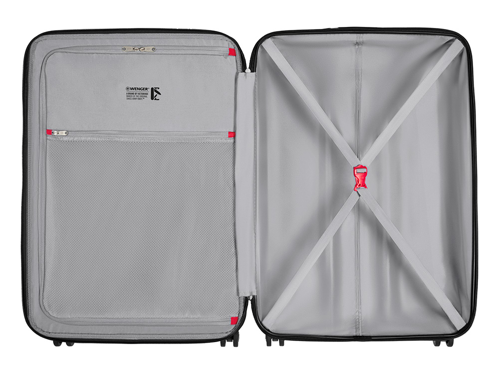 Чемодан WENGER Prymo, чёрный, большой, 52х76х30 см, 93 л, ABS+PC