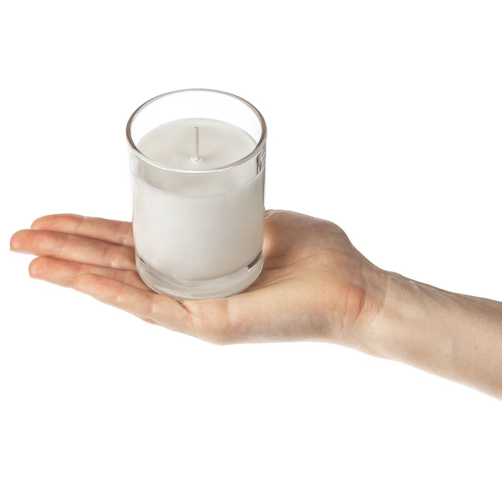 Ароматическая свеча Savor Flavor в прозрачном стакане фото на сайте Print Logo.