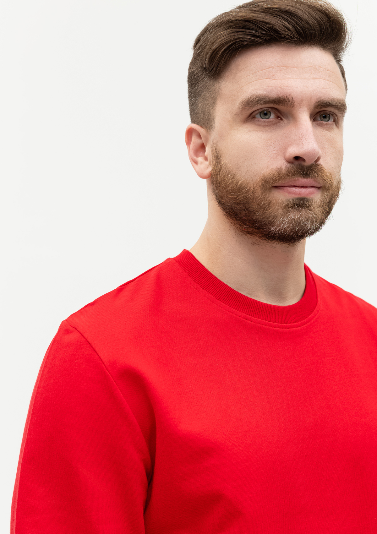 Свитшот унисекс STAN футер без начёса, 260, 63, Красный,  (14)  (54/XXL)