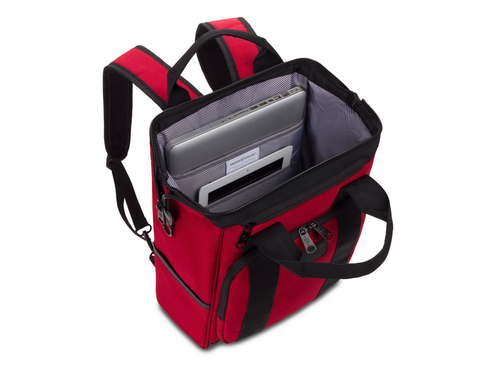 Рюкзак SWISSGEAR 16,5 Doctor Bags, красный/черный, полиэстер 900D/ПВХ, 29 x 17 x 41 см, 20 л