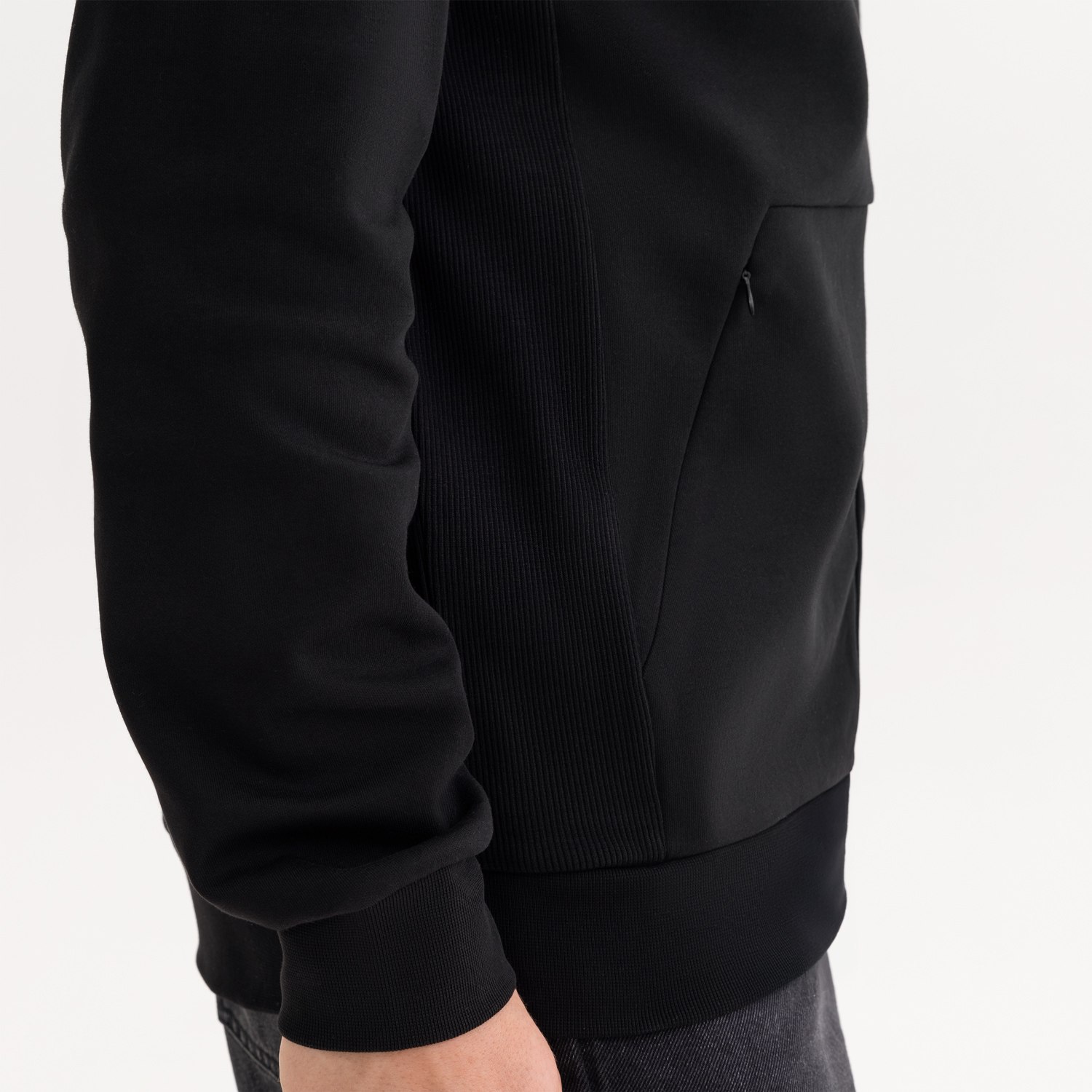 Толстовка на молнии с капюшоном Матео (Mateo) черная