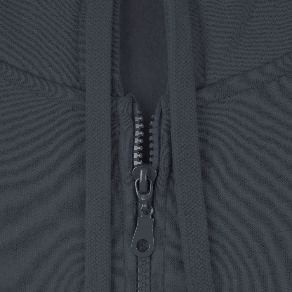 Толстовка на молнии с капюшоном Siverga Heavy 2.0, темно-серая (графит), размер XXL