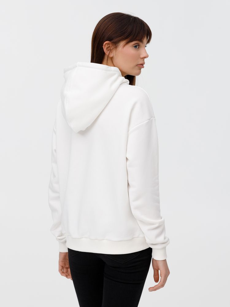 Толстовка унисекс оверсайз на молнии Zippy Terry, белая, размер XL/XXL