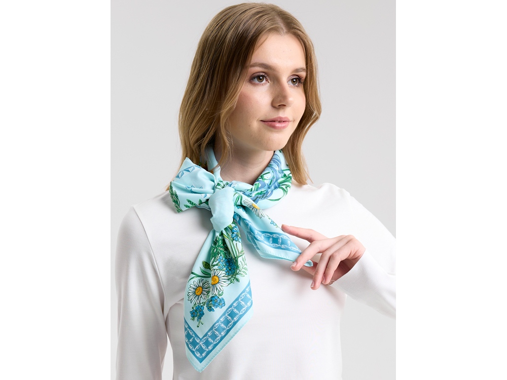 Платок Мелодия хрусталя, голубой