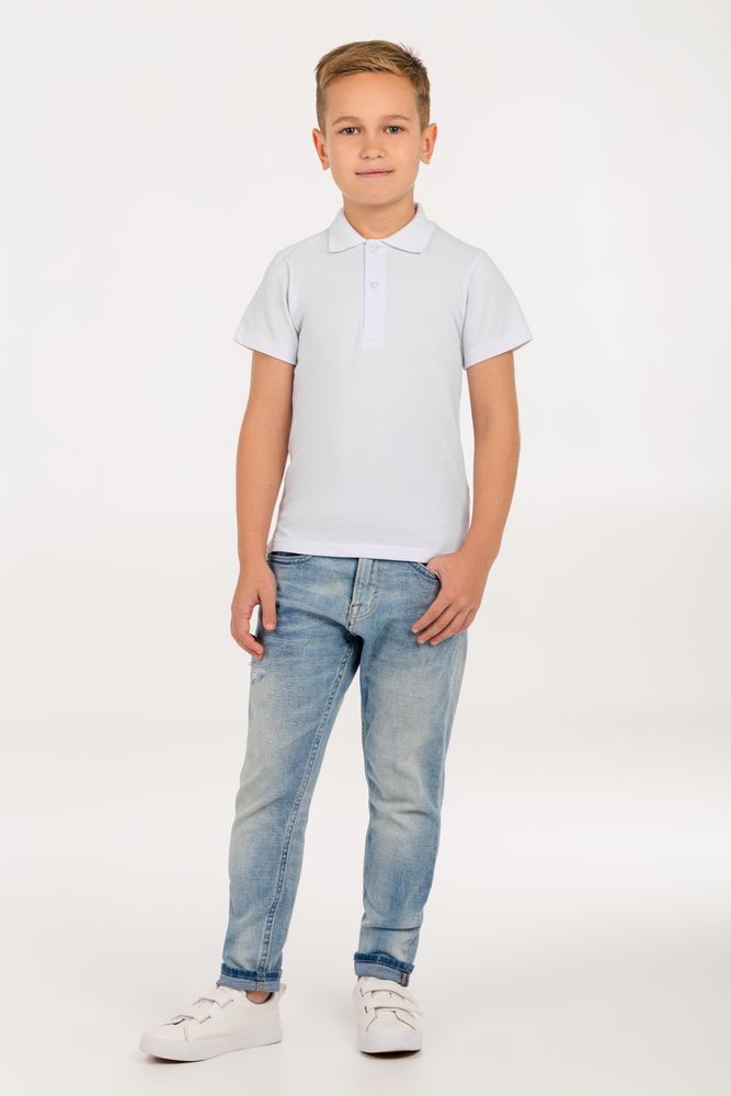 Рубашка поло детская Virma Kids, белая, 10 лет