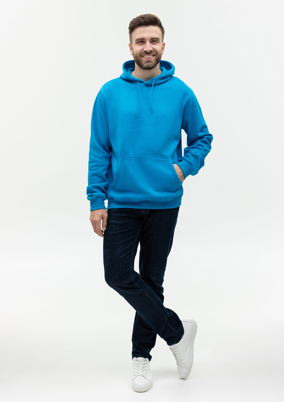 Худи унисекс STAN футер с начёсом 260, 20, Лазурный,  (40/1)  (50/L)