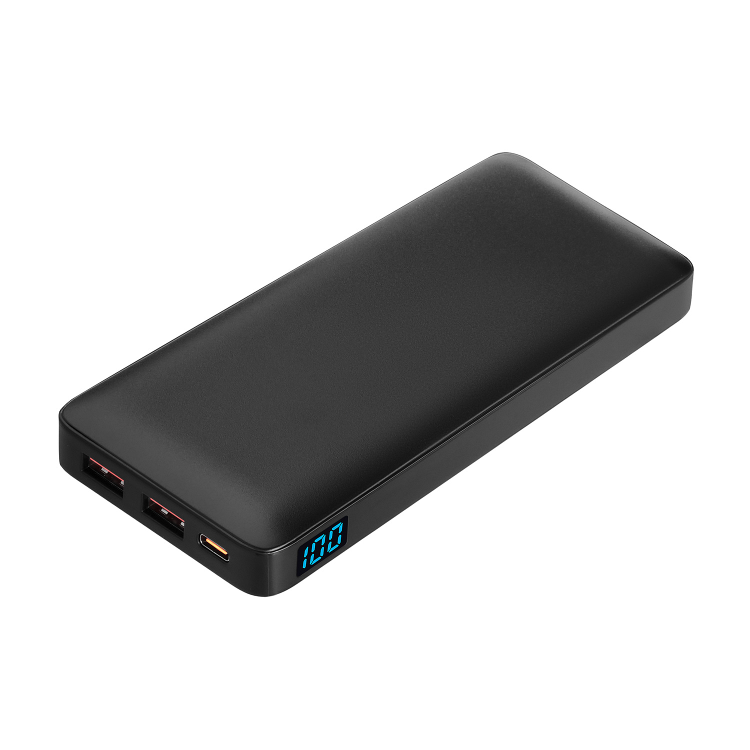 Внешний аккумулятор с цветной подсветкой Анкор Макс Плюс PD (Ancor PD Max Plus) 10000 mAh, черный с логотипом Portobello Внешние Аккумуляторы | Print Logo