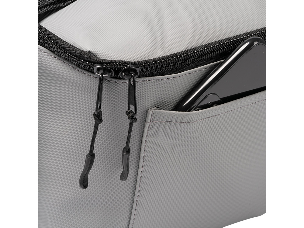 Сумка-холодильник из искусственной кожи с регулируемыми ручками Дэнвер (DENVER), серый